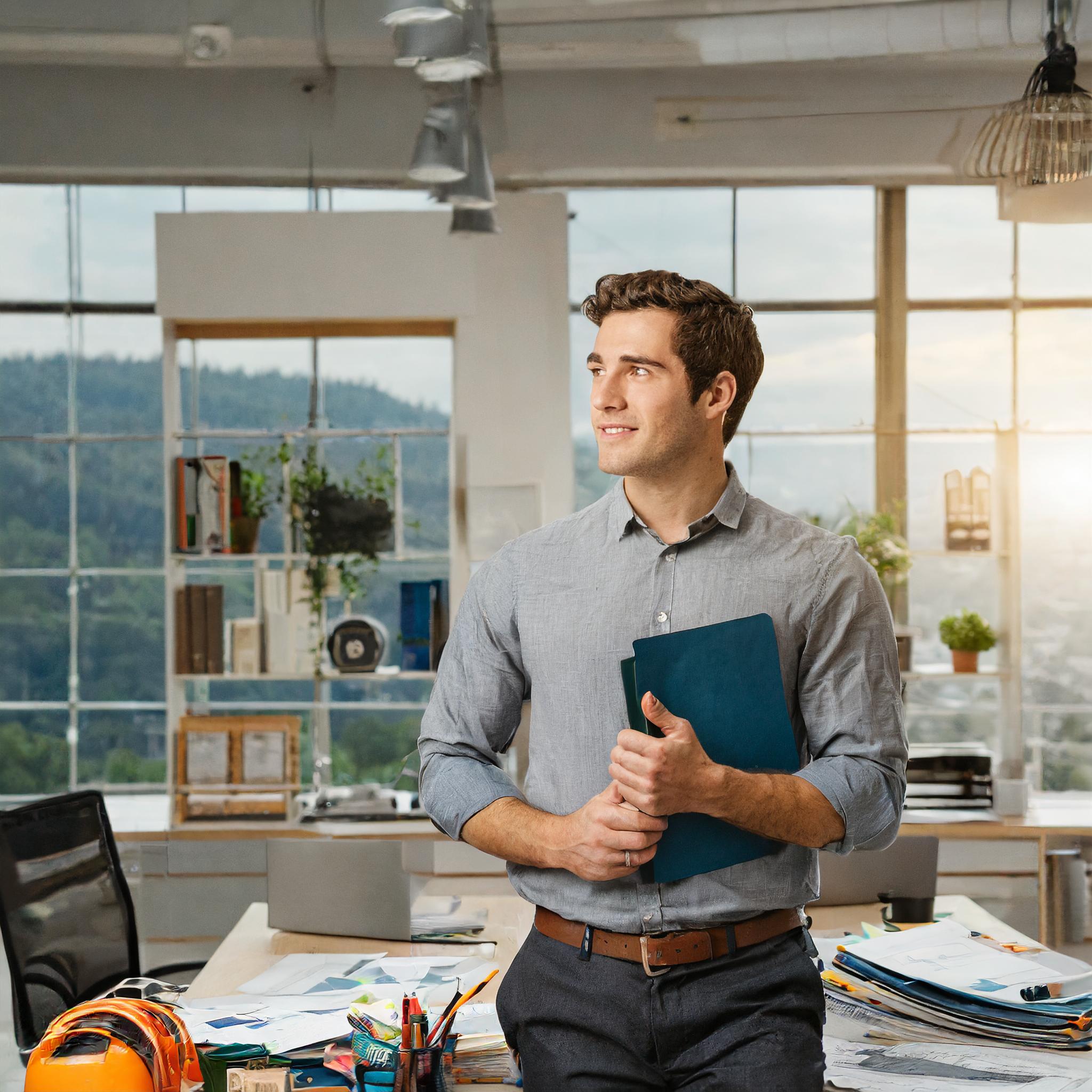 Teammitglied Bernd Rumpf, professionell in einem Büro